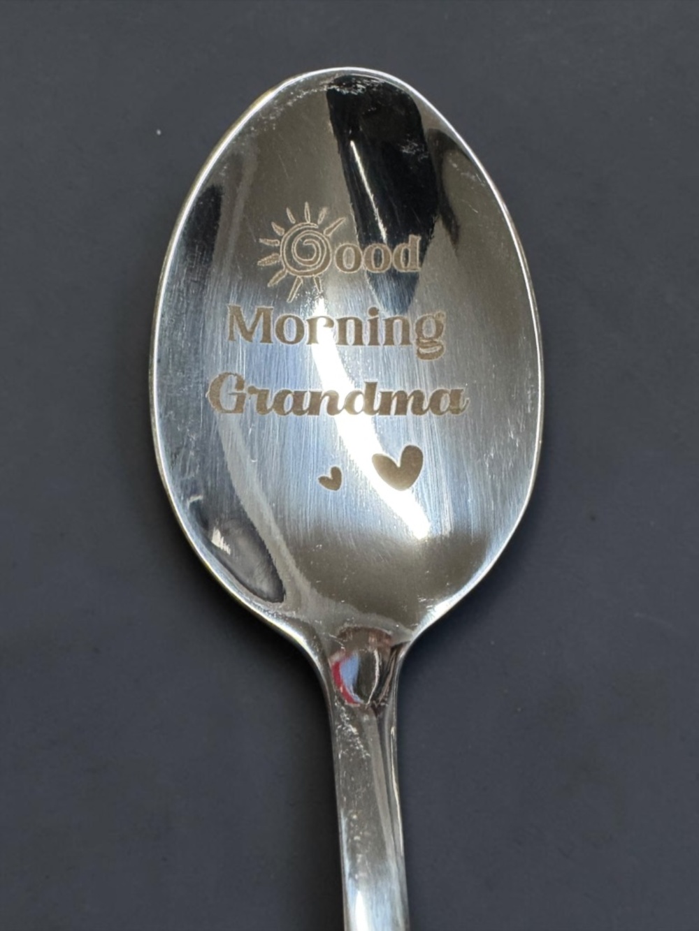 Good Morning Grandma Engraved Spoon Gift Boxed